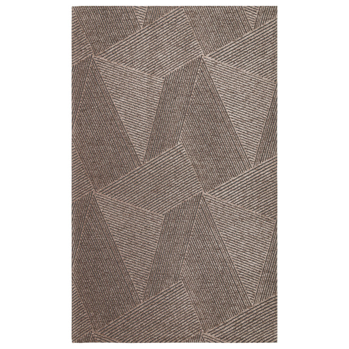 Williston Forge Flachgewebe-Teppich Kamren in Anthrazit/Nerzbraun